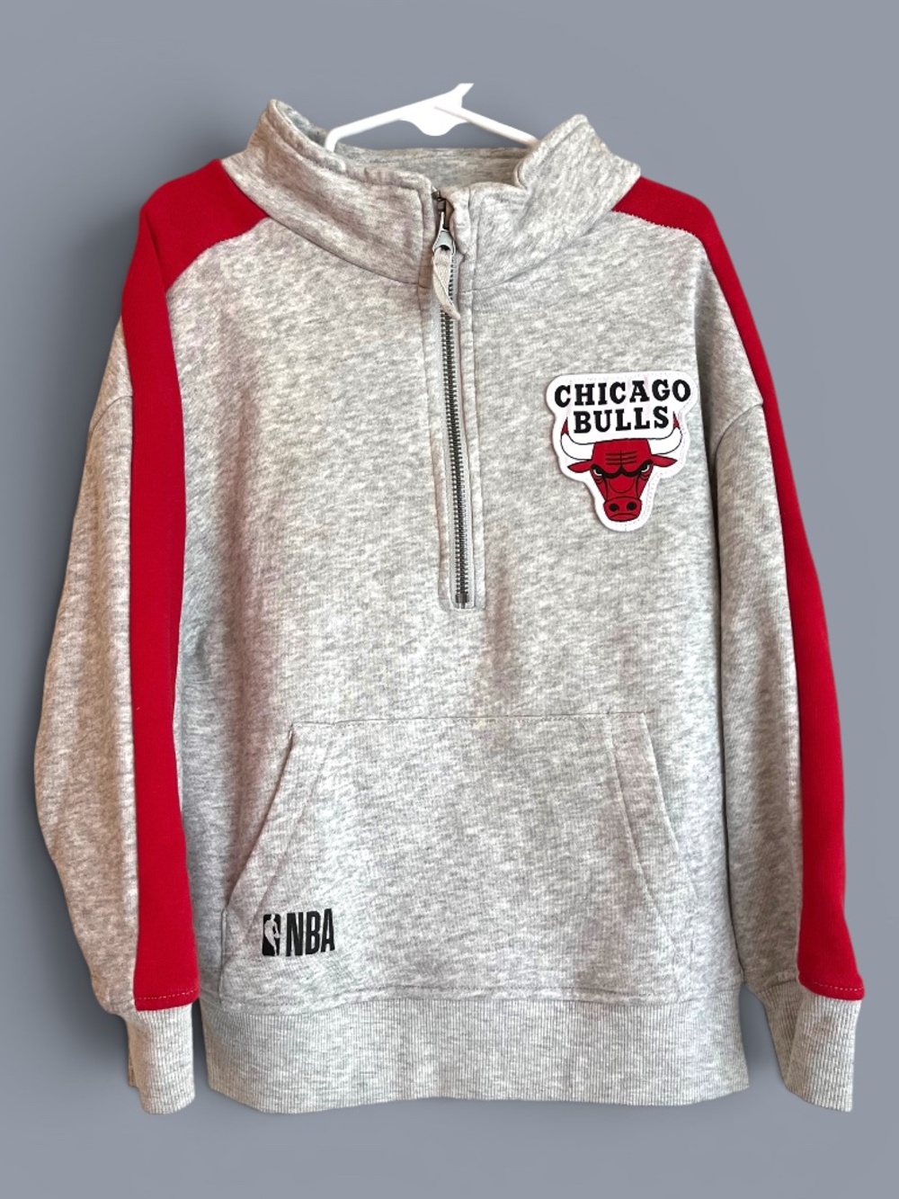 NBA Kids Chicago Bulls Sweatshirt Half Zip Jacket Size 8